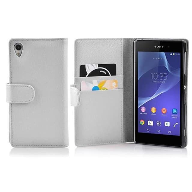 Skal Sony Xperia Z2 Plånboksfodral (Vit)