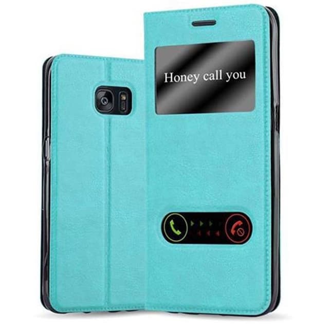 Lompakkokotelo Samsung Galaxy S7 EDGE Case (Turkoosi)