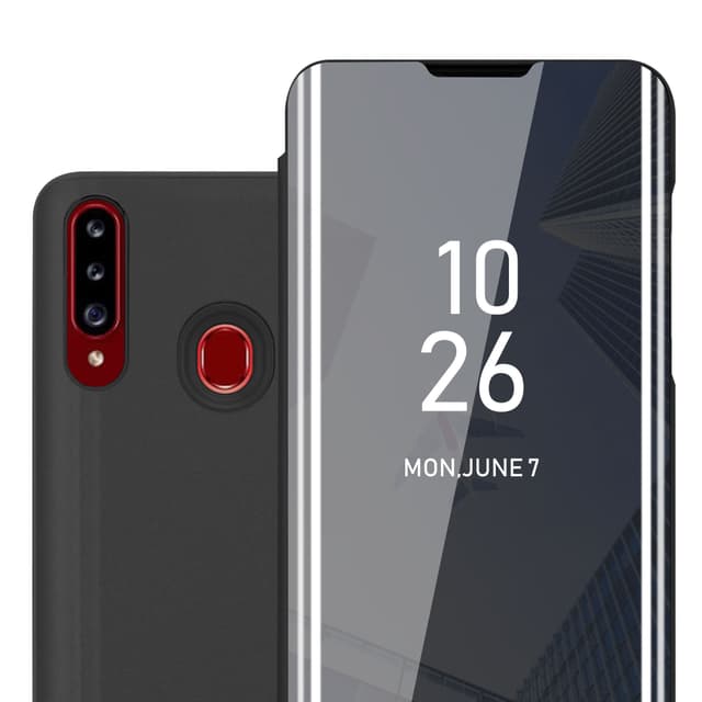 Samsung Galaxy A20s Plånboksfodral Skal (Svart)