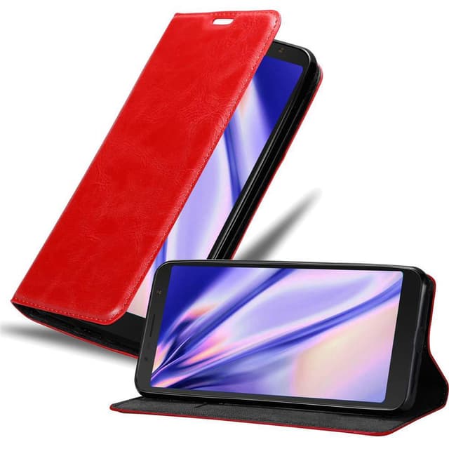 Alcatel 3C Suojakuori Lompakkokotelo (Punainen)