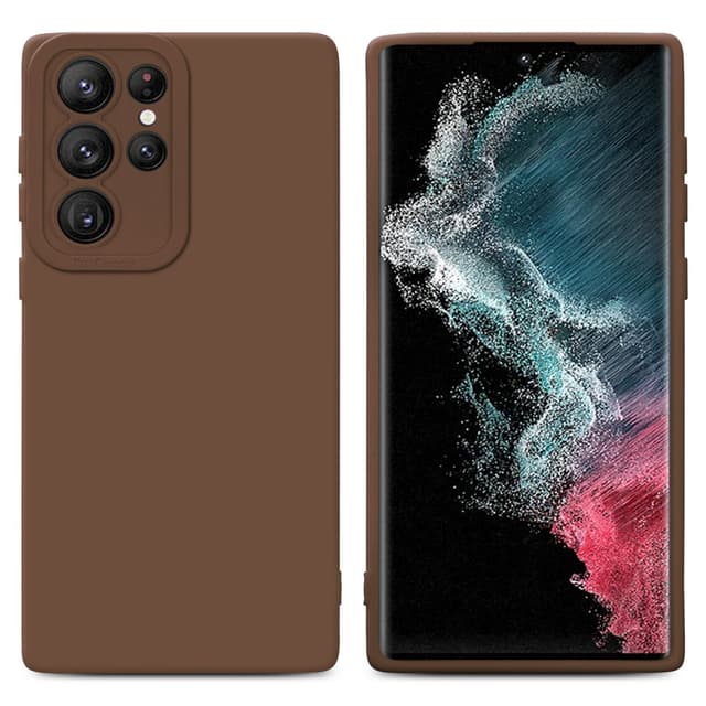 Samsung Galaxy S22 ULTRA Skal Fodral Case (Brun)
