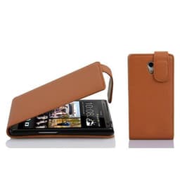HTC Desire 600 Pungetui Flip Cover (Brun)