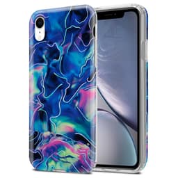 iPhone XR Suojakuori Lompakkokotelo (Sininen)