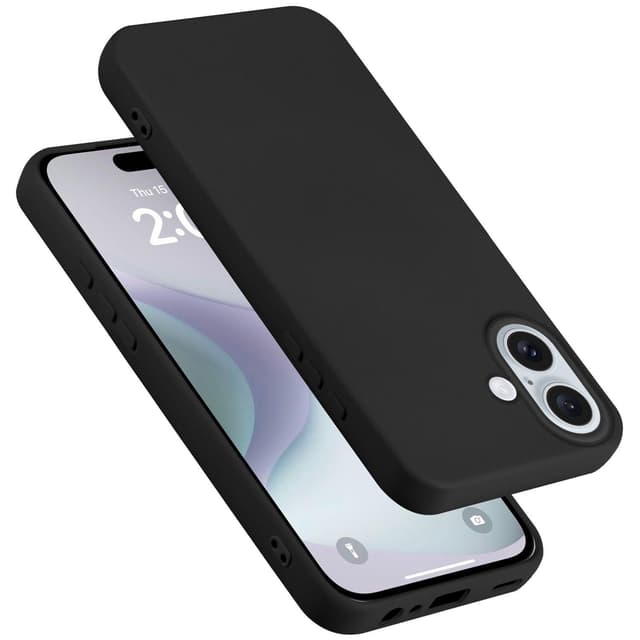 iPhone 16 silikondeksel case (svart)
