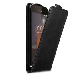 Nokia 1 2018 Suojakuori Lompakkokotelo (Musta)