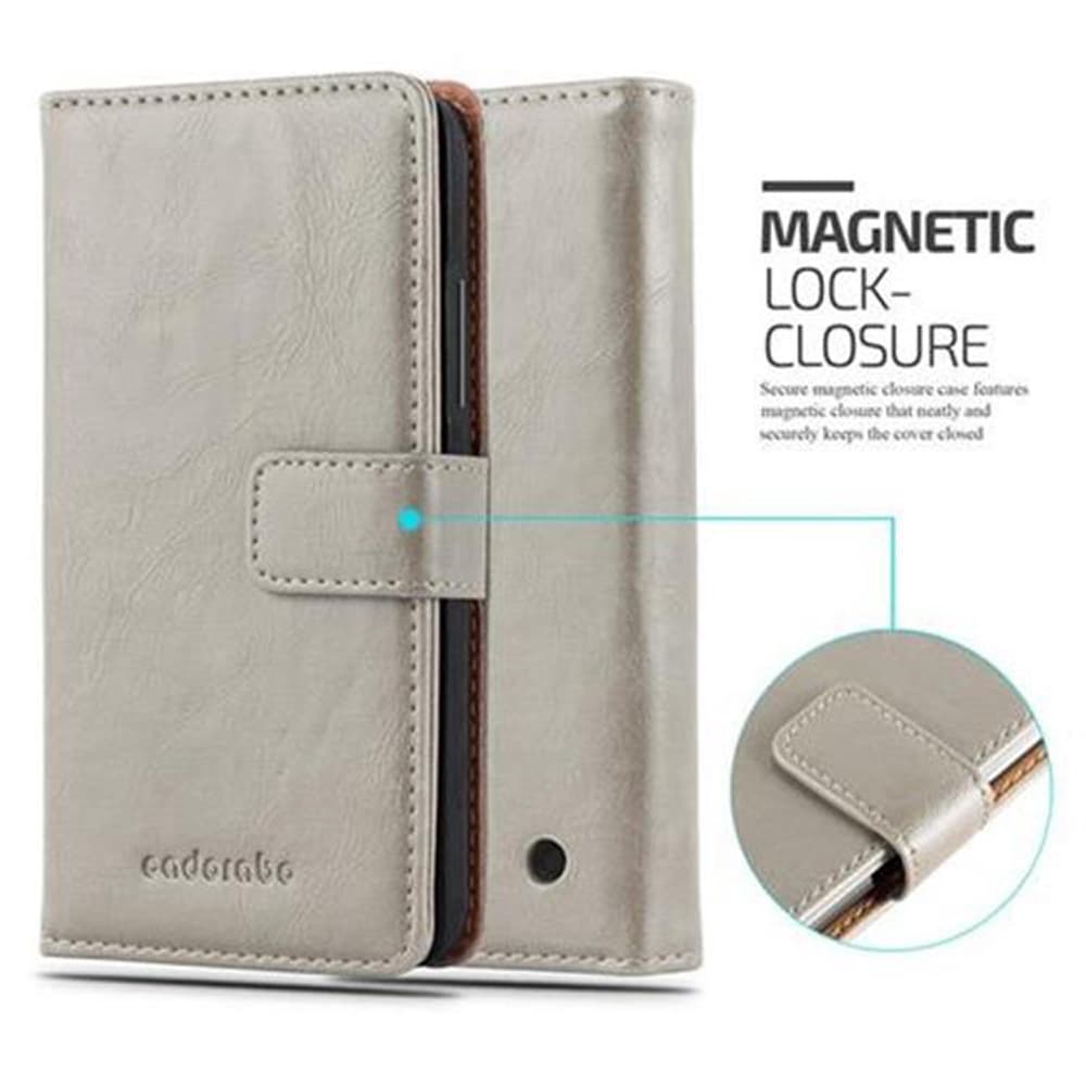 Cadorabo Custodia A Libro Per Nokia Lumia 640 XL – Pelle Finta Marrone Caffè Con Chiusura Magnetica E Apertura 360°