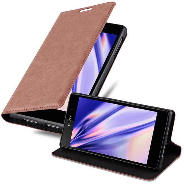 Sony Xperia Z1 Skal Fodral Case (Brun)
