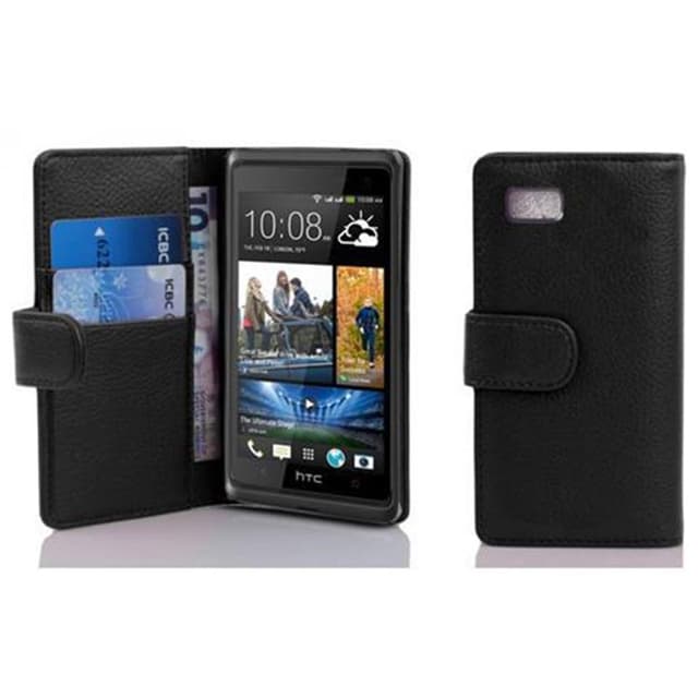 HTC Desire 600 lommebokdeksel etui (svart)
