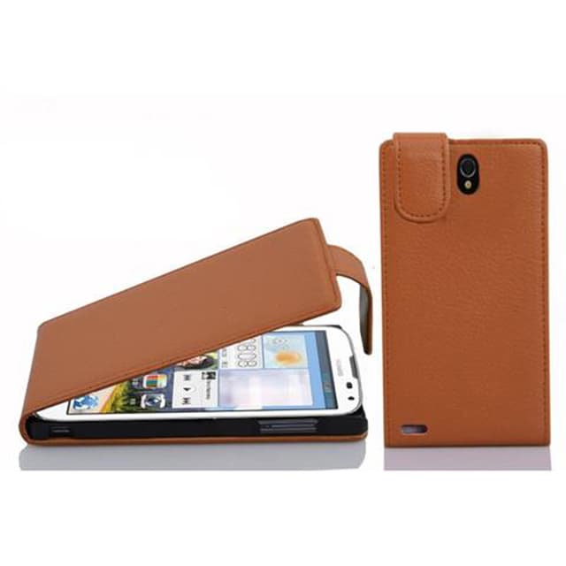 Huawei ASCEND G610 Suojakuori Lompakkokotelo (Ruskea)