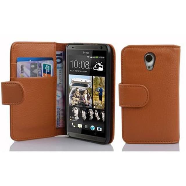 HTC Desire 700 lommebokdeksel etui (brun)