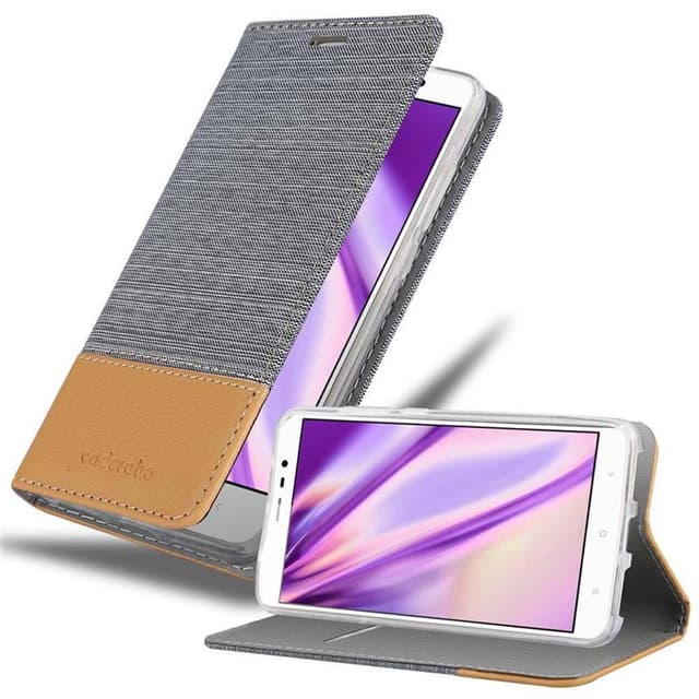 Xiaomi RedMi NOTE 4 Plånboksfodral Skal (Grå)
