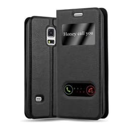 Lompakkokotelo Samsung Galaxy S5 / S5 NEO Case (Musta)