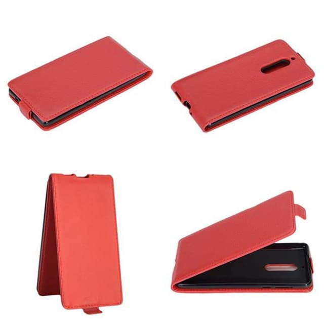 Nokia 5 2017 Pungetui Flip Cover (Rød)