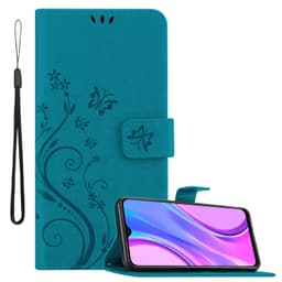 Xiaomi RedMi 9 Plånboksfodral Skal (Blå)