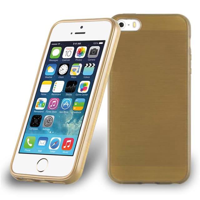 iPhone 5 / 5S / SE 2016 Cover Etui Case (Guld)