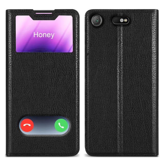 Sony Xperia XZ1 COMPACT lommebokdeksel cover (svart)