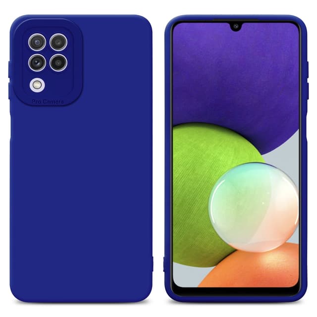 Samsung Galaxy A22 4G Skal Fodral Case (Blå)
