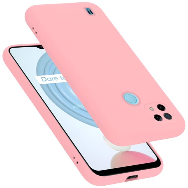 Realme C21 Suojakuori Kotelo (Vaaleanpunainen)