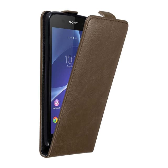 Sony Xperia Z3 Suojakuori Lompakkokotelo (Ruskea)