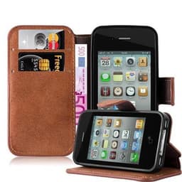 iPhone 4 / 4S Plånboksfodral Skal (Brun)