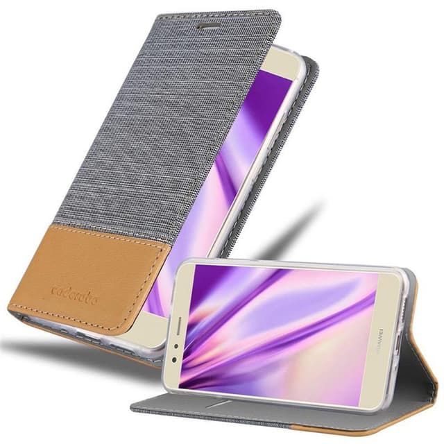 Huawei P10 LITE Plånboksfodral Skal (Grå)