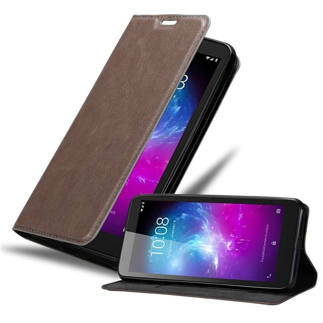 ZTE Blade A3 2019 Suojakuori Lompakkokotelo (Ruskea)