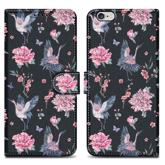 iPhone 6 / 6S Plånboksfodral Skal (Svart)