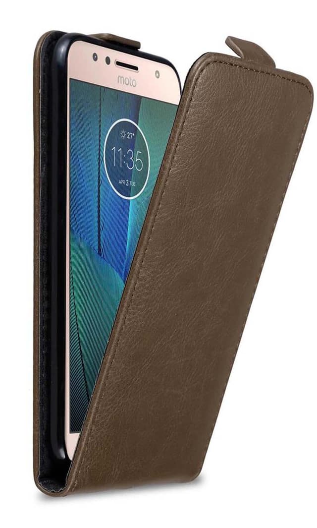 Motorola MOTO G5S PLUS Pungetui Flip Cover (Brun)