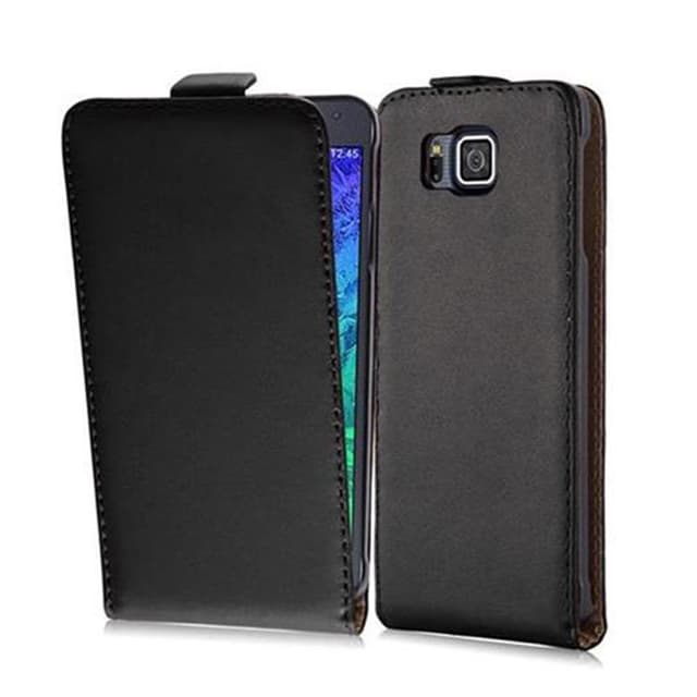 Samsung Galaxy ALPHA Pungetui Flip Cover (Sort)