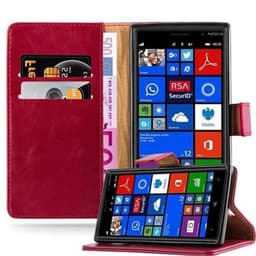 Nokia Lumia 830 Suojakuori Lompakkokotelo (Punainen)