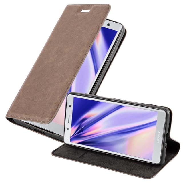 Sony Xperia XZ2 Suojakuori Lompakkokotelo (Ruskea)