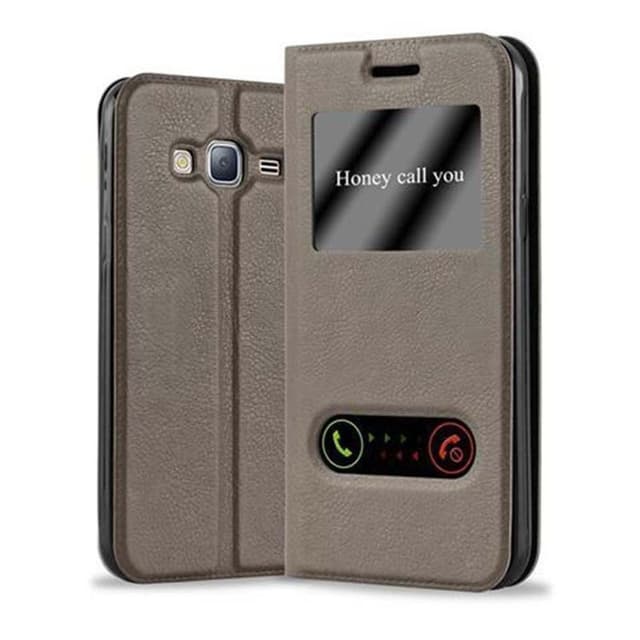 Lompakkokotelo Samsung Galaxy J3 2016 Case (Ruskea)