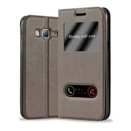 Samsung Galaxy J3 2016 Plånboksfodral Skal (Brun)