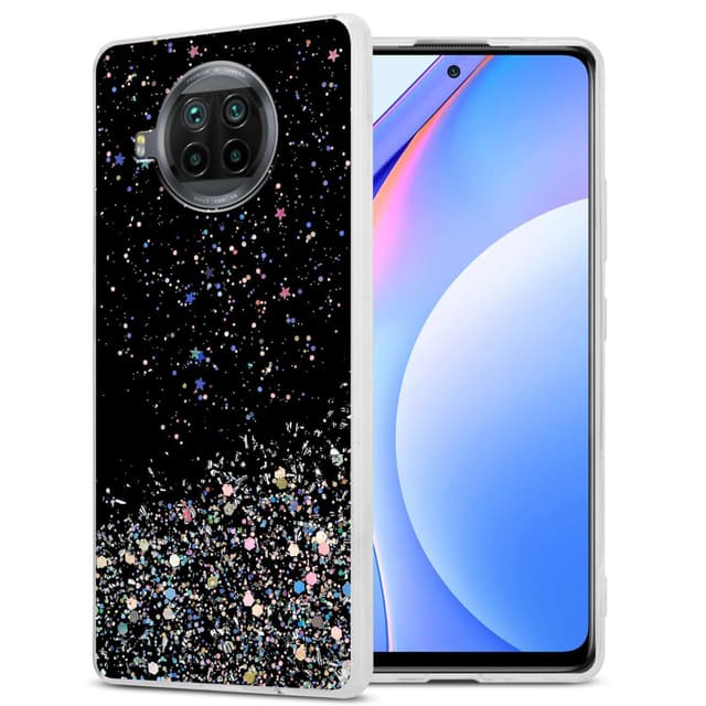 Xiaomi Mi 10T LITE Silikondeksel Glitter (Svart)