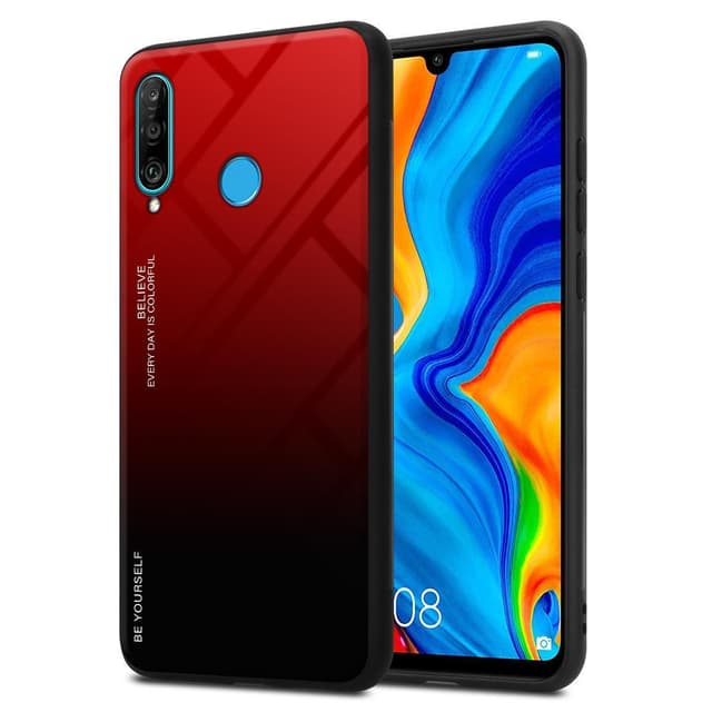 Huawei P30 LITE Skal Fodral Case (Svart)