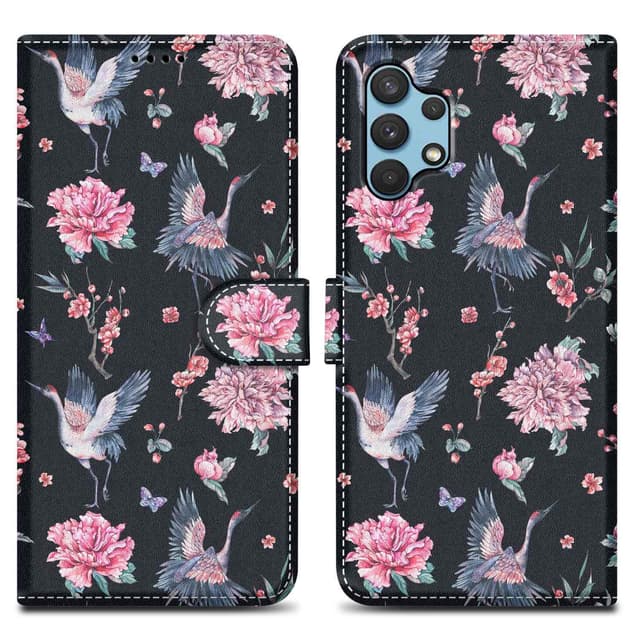 Samsung Galaxy A32 4G lommebokdeksel etui (svart)