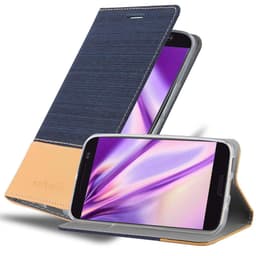 HTC ONE M10 Suojakuori Lompakkokotelo (Sininen)