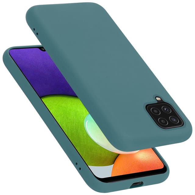 Samsung Galaxy A12 / M12 Skal Fodral Case (Grön)