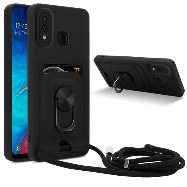 Samsung Galaxy A20 / A30 / M10s Etui Kæde Cover(Sort)