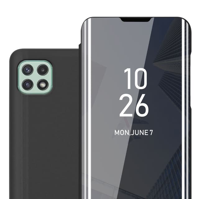 Suojakuori Samsung Galaxy A22 5G Lompakkokotelo (Musta)