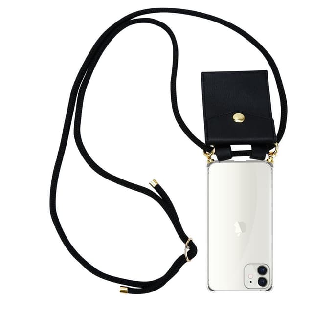 iPhone 12 MINI Deksel med Halskjede (svart)