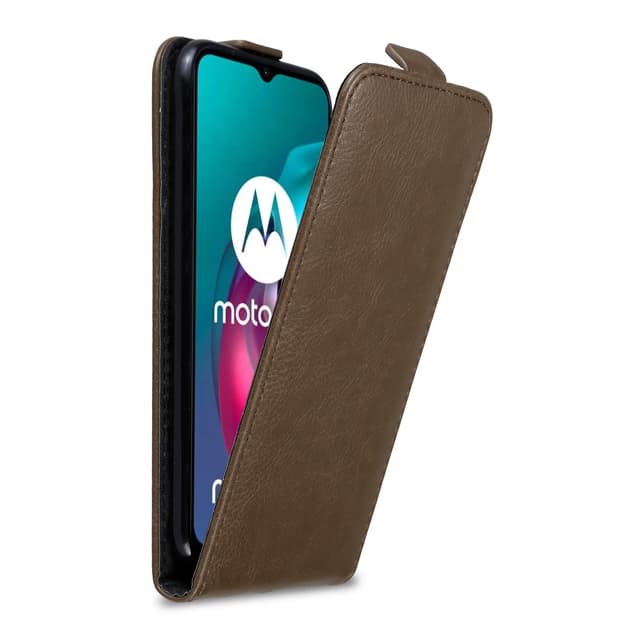 Motorola MOTO G10 / G30 Pungetui Flip Cover (Brun)