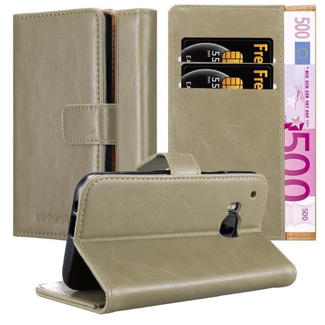 HTC ONE M9 lommebokdeksel etui (brun)