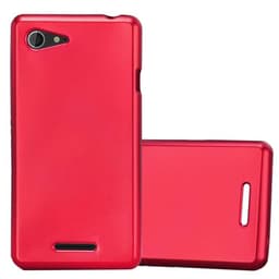 Sony Xperia E3 Suojakuori Suojakotelo Case (Punainen)