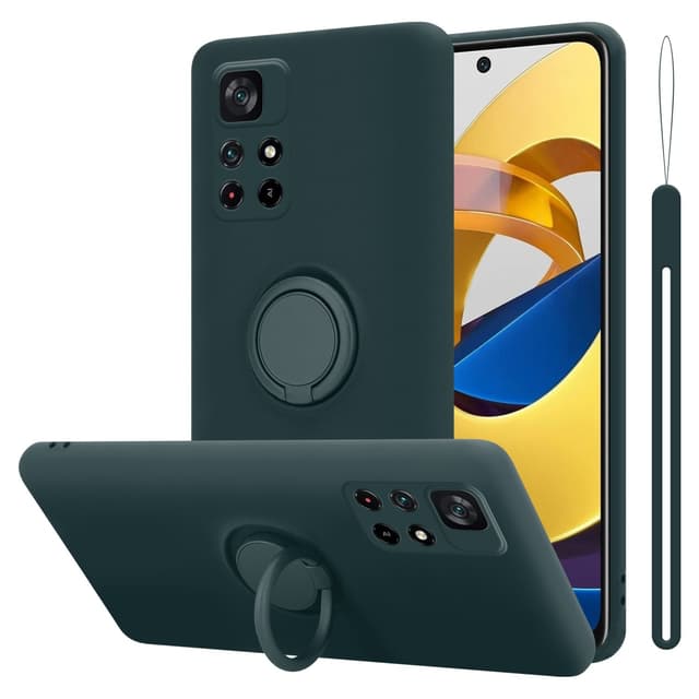 Deksel Xiaomi POCO M4 PRO 5G Ring Case (grønn)