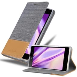 Sony Xperia M4 AQUA Plånboksfodral Skal (Grå)