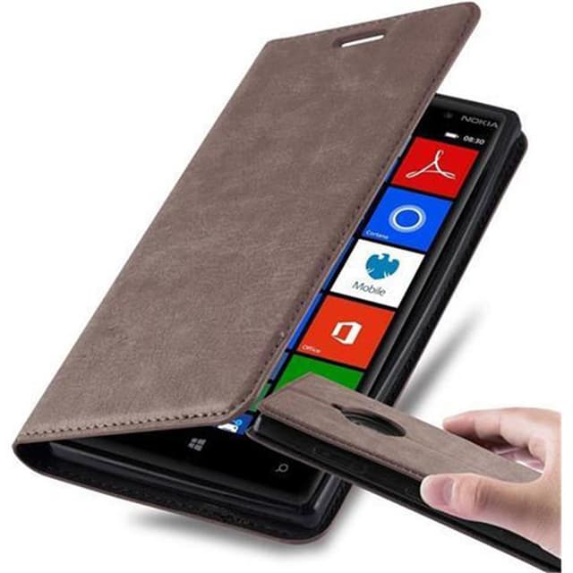 Nokia Lumia 830 Suojakuori Lompakkokotelo (Ruskea)