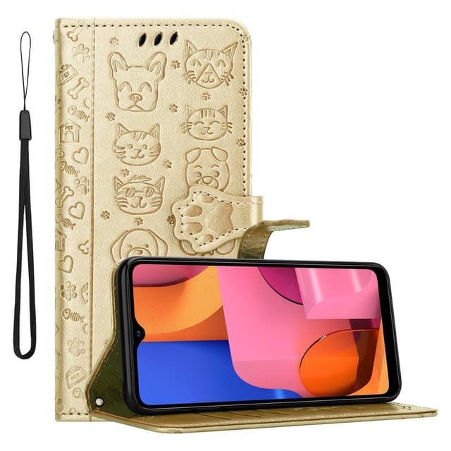 Samsung Galaxy A20s lommebokdeksel case (gold)