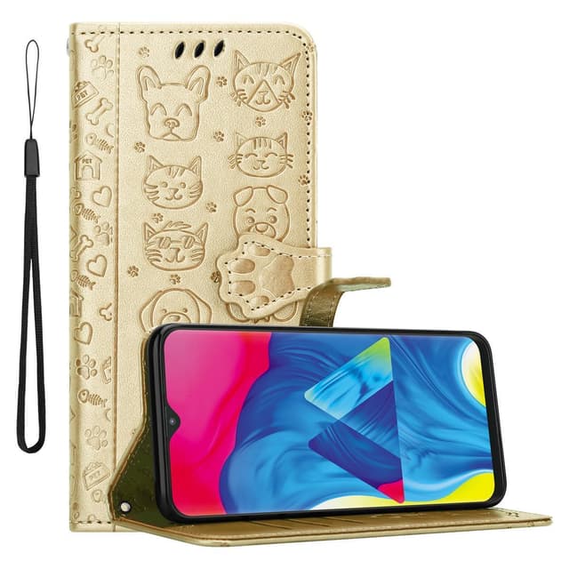 Samsung Galaxy A10 / M10 Pungetui Cover Case (Guld)