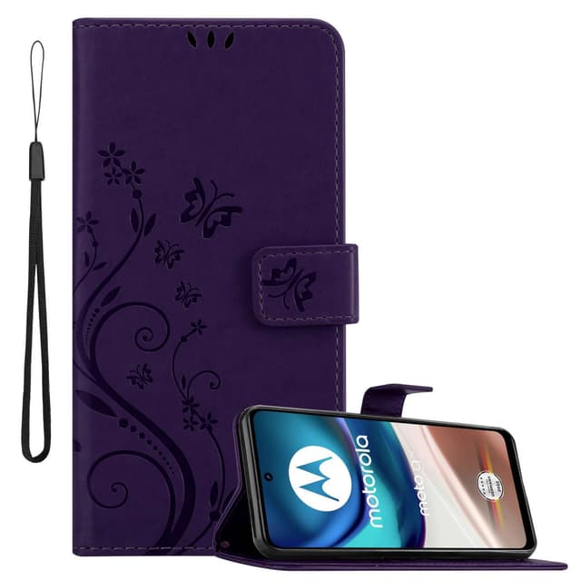 Motorola MOTO G42 Suojakuori Lompakkokotelo (Violetti)